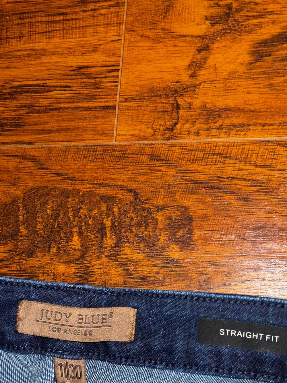Judy Blue High-Rise Work Wear Knee Patch Straight Jeans Dark Wash Utility Denim - Picture 9 of 12